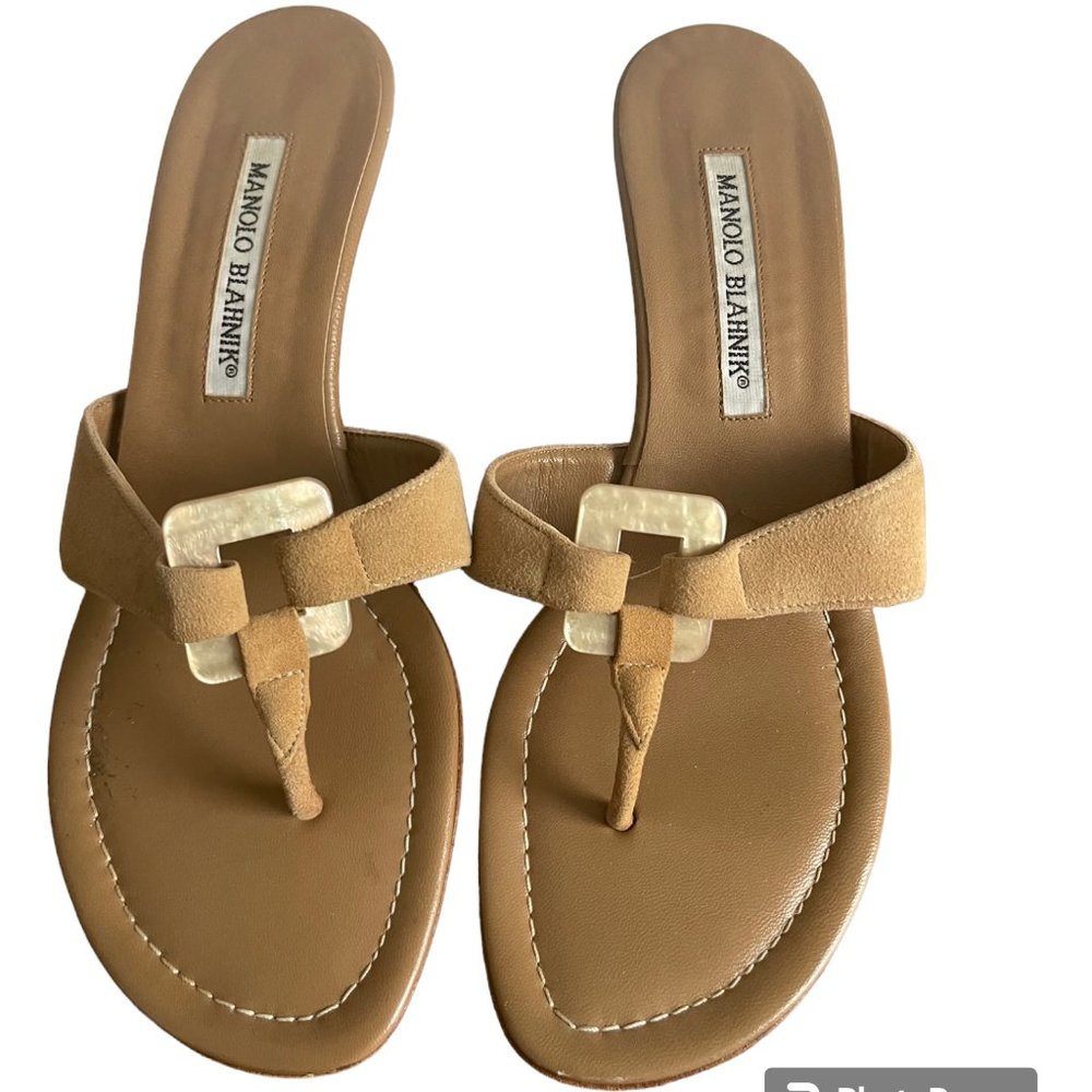 Manolo Blahnik Suede Sandals